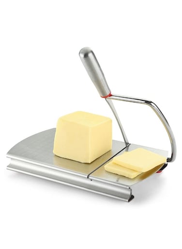 Slicer Cutter, Stainless Steel Cheese Cutter Board with Blade for Block Cheese, Vegetables, Butter, Sausages, Bread