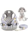Zunea No Pull Small Dog Harness and Lead Set Adjustable Reflective Step-in Chihuahua Vest Harnesses Mesh Padded Plaid Escape Proof Puppy Jacket for Boy Girl Pet Dogs Cats Gray S