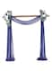 MISTHO Wedding Arch Draping Fabric, 1 Panel 29.5" x 19Ft White Wedding Arch Drapes Sheer Backdrop Curtain for Wedding Ceremony Party Ceiling Decor (Navy Blue)