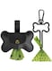 TERRIFI Leather Dog Poop Bag Holder with Dispenser and 2 Kinds Leash Clip, Dog Poop Bag Dispenser Great for Dog Poop Bag, Dog Waste Bags, Poop Bags For Dogs,no bags include (Black）