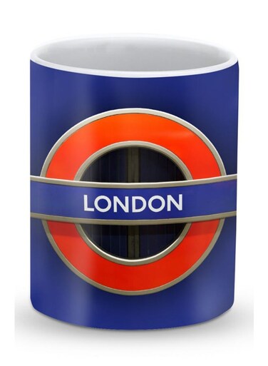 Premium Mind The Gap Designer Mug Blue/Red