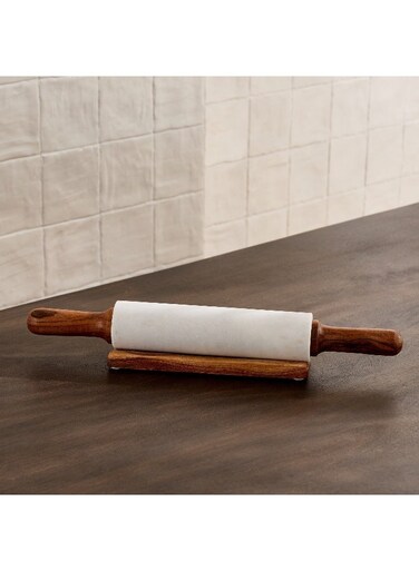 Box Blake Madlin Marble Rolling Pin - 38.5x5.5 cm