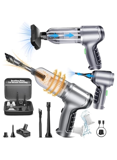 Draxon Hand Vacuum Cleaner Cordless Portable Handheld Wireless Multifunctional Cleaner with 3 Washable Filters and Strong Suction Brushless Motor for Car, Office, Sofa and Home