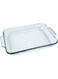 Hocking Basics Rectangular Baking Dish, 3.0 Litre Tempered Glass, Oven Safe, Heat Proof, Durable Glass