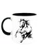 Horse Printed Coffee Mug Black/White