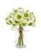 VIKINGS PANDA 8pcs Mini Ranunculus Artificial Flowers in Vase Artificial Plants Indoor Silk Flowers for Arrangements for the House(White and Green)