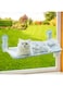 MEWOOFUN Cat Window Perch, Foldable Cat Hammock for Window, Window Seat for Cats Inside (Grey Reversible Mat)