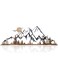 Tazweeq Wall Art Decor,Mountain Range Metal Wall Art Decor,Summit Metal Wall Sign Rustic Wall Art Mountain Wall Decor,Forest Wall Decor Accent,Home Decor(17.5 x 5.3 Inch,Colorful)