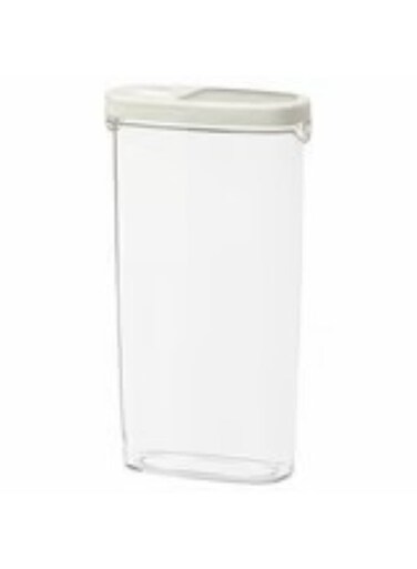 food jar with lid transparent white 2.3 l