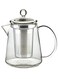 Glass Teapot Strainer And Lid Clear/Silver 550ml
