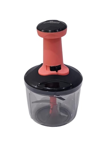 MSP Kitchen Push Chopper Manual Food Processor Vegetable Food Chopper for Chopping Blending Salad Spinning Drying, Upgraded One-Hand Press (650ML)