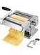 Manual Noodle Roller Pasta Maker Machine with Adjustable Thickness, Hand Crank Design for Spaghetti and Fresh Pasta, Heavy Duty Stainless Steel Noodles Cutter for Home Cooking