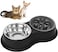 Joyzzz Dog Bowl Slow Feeder, 4 in 1 Slow Down Eating Double Dog Water and Food Bowls, Stainless Steel Bowls with Non-Skid Silicone Mat, Pet Feeder Bowls for Puppy Medium Dogs Cats