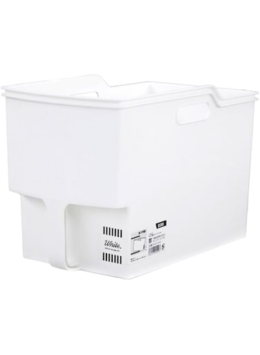 Fudogiken Inomata Plastic Slim Storage Box, White