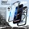 Case for iPhone 17 Pro Max 6.9-Inch with Built-in Tempered Glass Screen Protector and Camera Control Button, Compatible with MagSafe, 360 Degree Full Body Cover (Black)