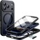 Case for iPhone 17 Pro Max 6.9-Inch with Built-in Tempered Glass Screen Protector and Camera Control Button, Compatible with MagSafe, 360 Degree Full Body Cover (Black)