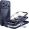 Case for iPhone 17 Pro Max 6.9-Inch with Built-in Tempered Glass Screen Protector and Camera Control Button, Compatible with MagSafe, 360 Degree Full Body Cover (Deep Blue)