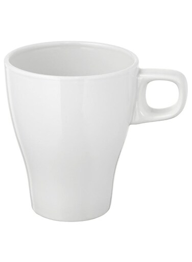 Stoneware Coffee Mug, White, Dishwasher- &amp; Microwave-Safe, 250 ml