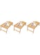 Greenco Bamboo Foldable Breakfast Table, Laptop Desk, Bed Table, Serving Tray (Pack of 3)
