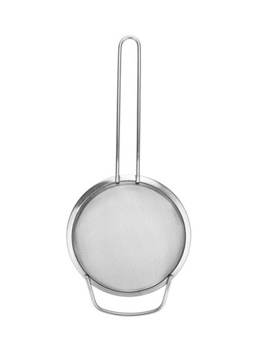 Steel Strainer With Handle Silver 16cm