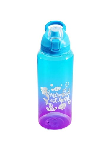 Home Tune 32oz Oval Water Drinking Bottle - Tritan BPA Free, Auto Flip Cap, Chug Lid, Secure Lock, Easy Open, Lightweight, Leak-Proof Water Bottle with Cute Design for Girls &amp; Boys - Multicolor Blue