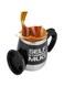Mengshen Self Stirring Coffee Mug - Automatic Electric Stir Stainless Steel Mixing Cup for Morning Office Travel 400ml, A006A Black