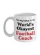 Okayest Football Coach Printed Ceramic Coffee Mug White/Black/Red