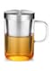Ecooe Borosilicate Glass Tea Cup Tea Glasses with Stainless Steel Infuser &amp; Lid, 500mL / 16.9 Oz (Full Capacity) Loose Leaf Glass Tea Cup Teacup