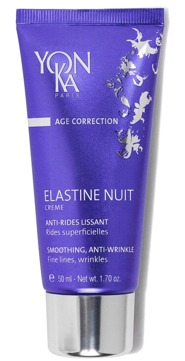 Yon-Ka Elastine Nuit Anti-Wrinkle Night Cream (50ml) Anti Aging Facial Moisturizer and Eye Cream, Soften Fine Lines and Wrinkles with Vitamin C and Elastin Peptides, Paraben-Free