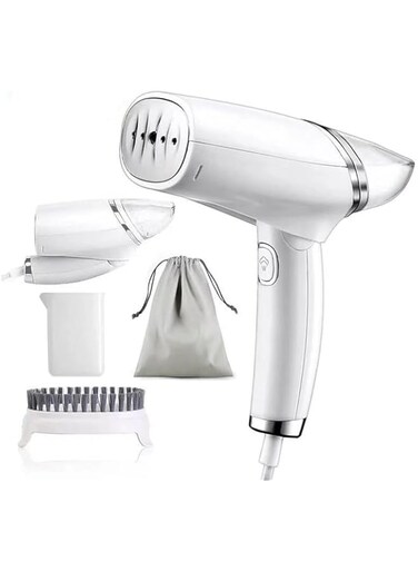 Kequsprk Travel Steamer for Clothes, Portable and Foldable Handheld Garment Steamer, Fast Heat-up, Steam Iron Fabric Wrinkle Remover With Brush and Water Cup for Home and Travel