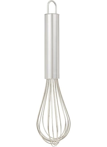 STEEL TUBE WHISK , 10 INCH , SILVER Grey 10inch