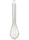 STEEL TUBE WHISK , 10 INCH , SILVER Grey 10inch
