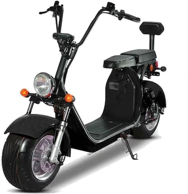 Crony X3 Big Harley+Li-Ion Battery+BT+Double Seat Electric Motorcycle- Black