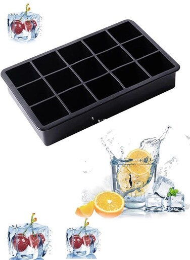 Ice Cube Trays for Freezer, Easy Release Square Ice Cubes Mold, Best Rub