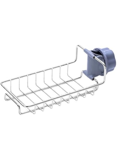 Dubai Gallery Multifunctional Storage Rack Silver/Blue 19.5X7.5X11Centimeter