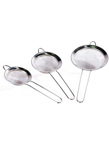 Dubai Gallery 3-Piece Strainer Set Silver 8,10, 12Centimeter