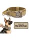 HomeChi Tactical Dog Collar, Adjustable Nylon Soft Lining Dog Training Collar with Patches, Heavy Duty Metal Buckle with Control Handle for Large &amp; Medium Dogs Training Walking
