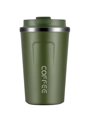 Bisbell Smart Temperature Display Travel Coffee Mug, Stainless Steel Vacuum Insulated Tumbler, LED Screen, Army Green,BB3541