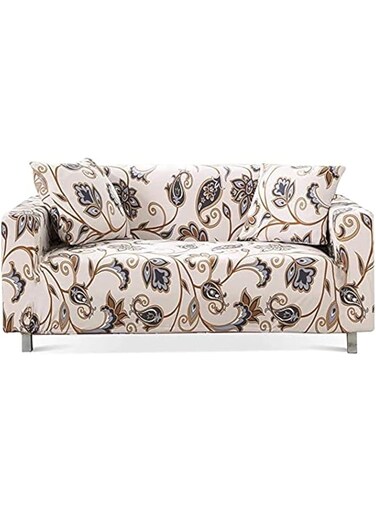 Fayruz Stretch Sofa Cover Printed Couch Covers for Cushion Couches Sofas Elastic Universal Furniture Protector (Design-A, Two Seats)