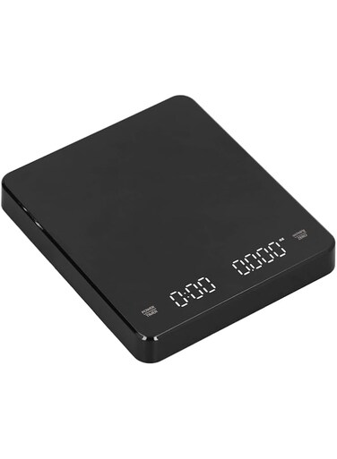 Sorandy Rechargeable Digital Kitchen Use Food Scale Pour Over Drip Espresso Coffee Measure in Gram Ounce Milliliter with Touch Sensor Timer for Cooking Meal Prep Jewelry