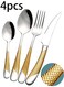 PCS Hammered Silver Gold Silverware Set, Kitchen Utensil Set, Tableware Cutlery Set, Knives Forks Spoons Set