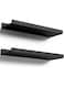 Boswillon Floating Shelves Wall Mounted Set of 2, Modern Black Wall Shelves for Storage with Lip, Display Picture Ledge Shelf for Wall Decor Bedroom Living Room Bathroom Kitchen
