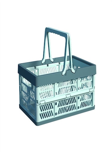 Foldable Portable Picnic Basket Vegetable and Fruit Basket Supermarket Portable Shopping Basket Plastic Basket