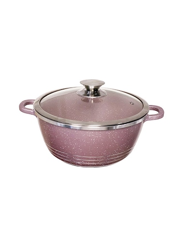 Non-Stick Ceramic Coated Casserole Cooking Pot Purple 20cm
