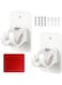 ELECDON Curtain Rod Bracket Holder,Curtain Rods No Drilling Adhesive Curtain Rod Holder Curtain Rod Bracket Curtain Hangers No Drilling Hooks Mounting Screws, Anchors and Sticky Strips