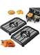 Air Fryer Grill Pan for Ninja Air Fryers, 2 Packs Replacement Air Fryer Crisper Plate Grill Plate Tray Accessories with Rubber Bumpers for Ninja Foodi DZ201 DZ100 and other Air Fryer, Dishwasher Safe