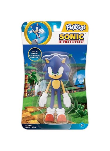 Flexfigs Sonic the Hedgehog Sonic - Collectible Action Figure &ndash; Flexible Articulation for Dynamic Posing &ndash; Ideal for Fans, Collectors &amp; Playtime Adventures