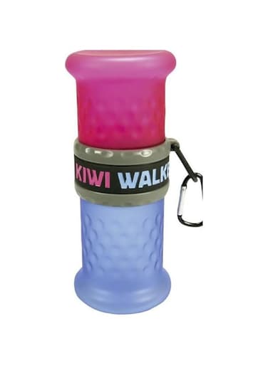 KIWI WALKER 2in1 Travel Bottle for Dogs - PINK&amp;BLUE/10X24CM