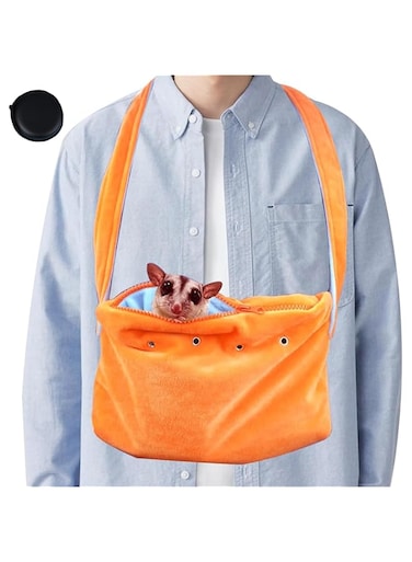 IS MUHE Sugar Glider Bonding Pouch Carrier Bag Sling with Adjustable Strap for Gliders Ferret Rat Hedgehog Hamster Small Pets Carry Pouch with Adjustable Shoulder Strap