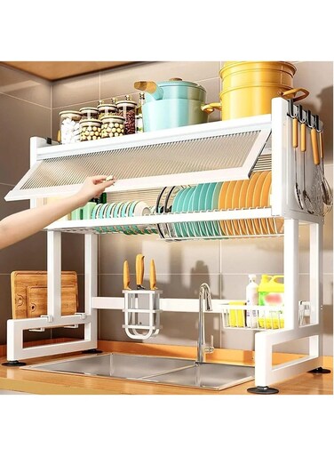 Kitchen sink storage rack Dish drain rack Multi functional counter top Dish sink Dish storage cupboard above sink